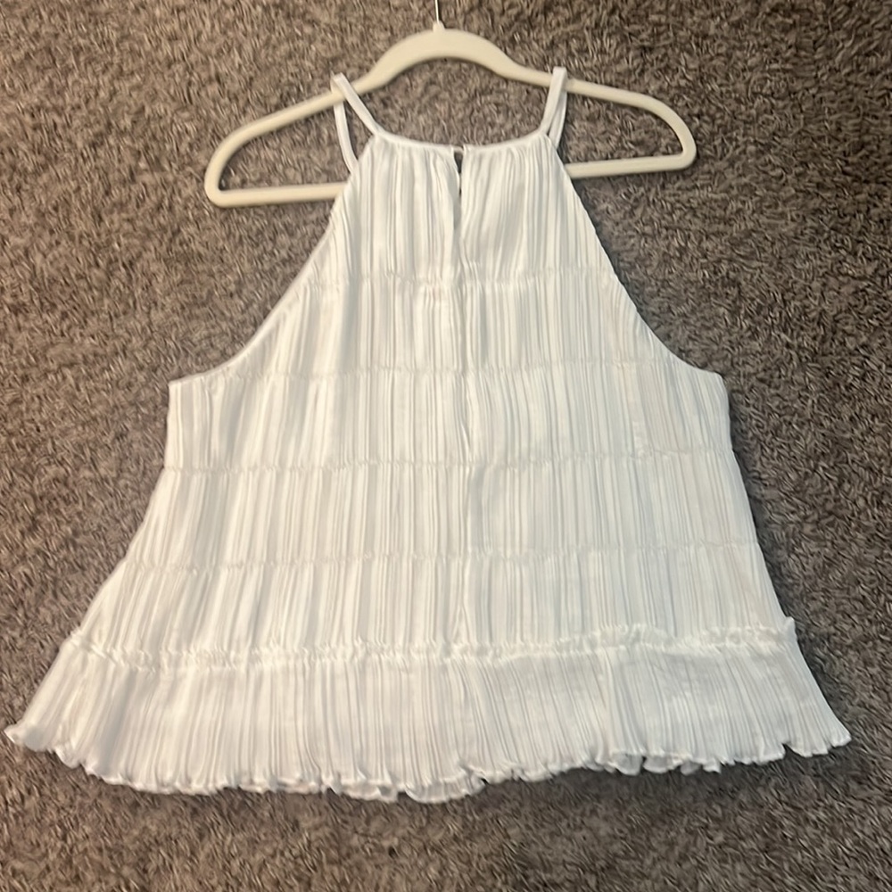 ruffled white top - Picture 2 of 3